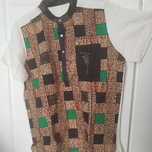 African Print Men's Shirt